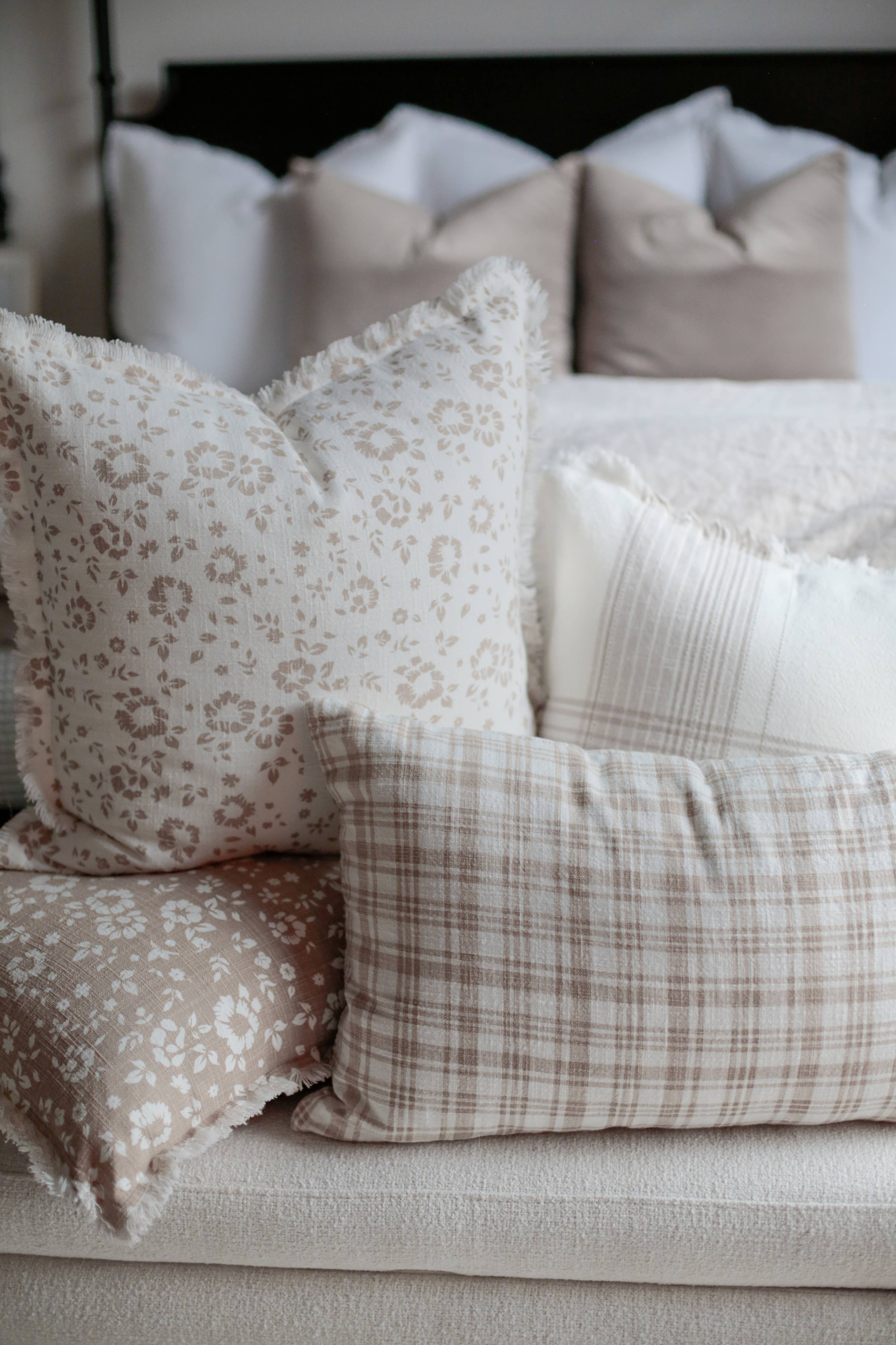 Brown Plaid Pillow Cover