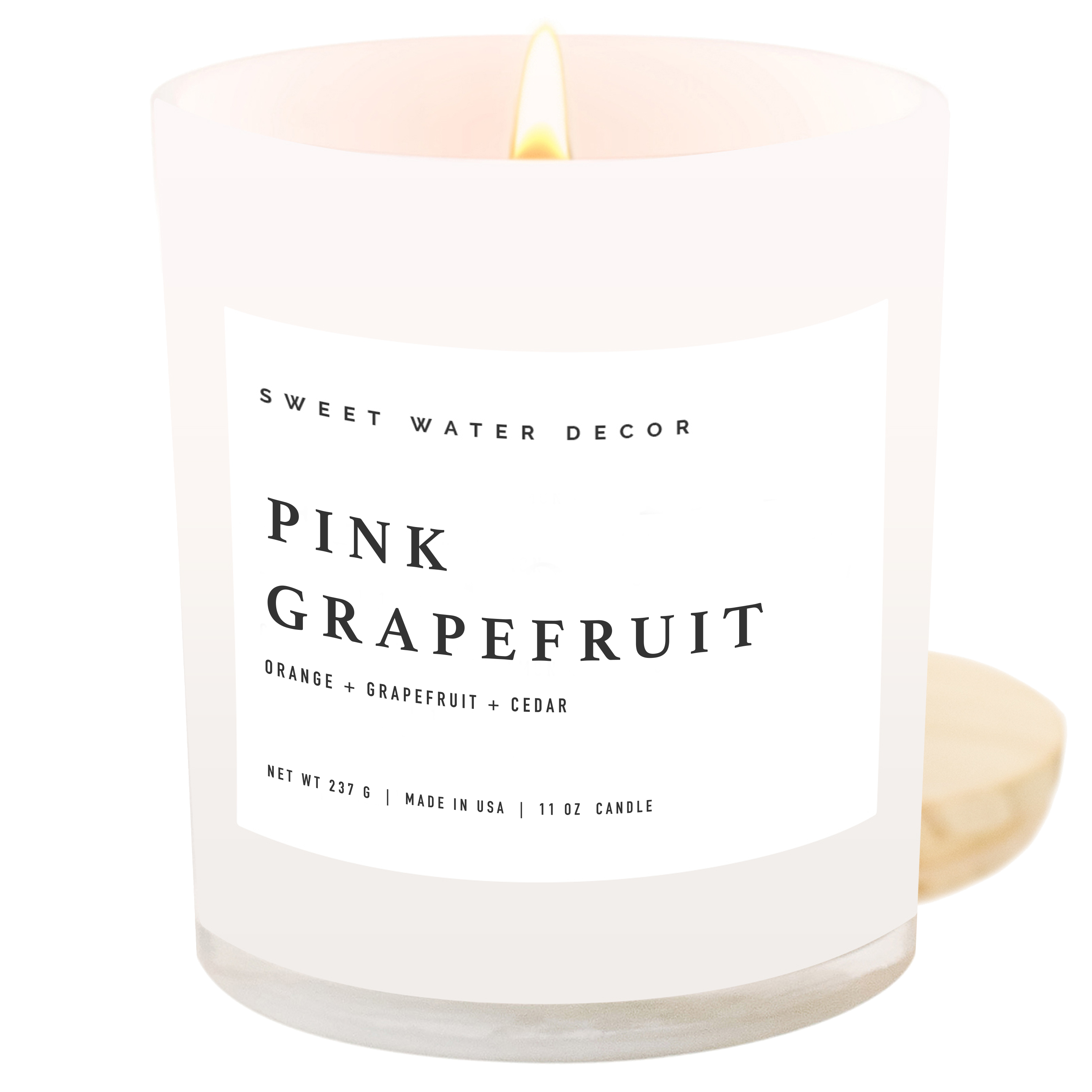 Pink Grapefruit 11 oz Soy Candle - Home Decor & Gifts