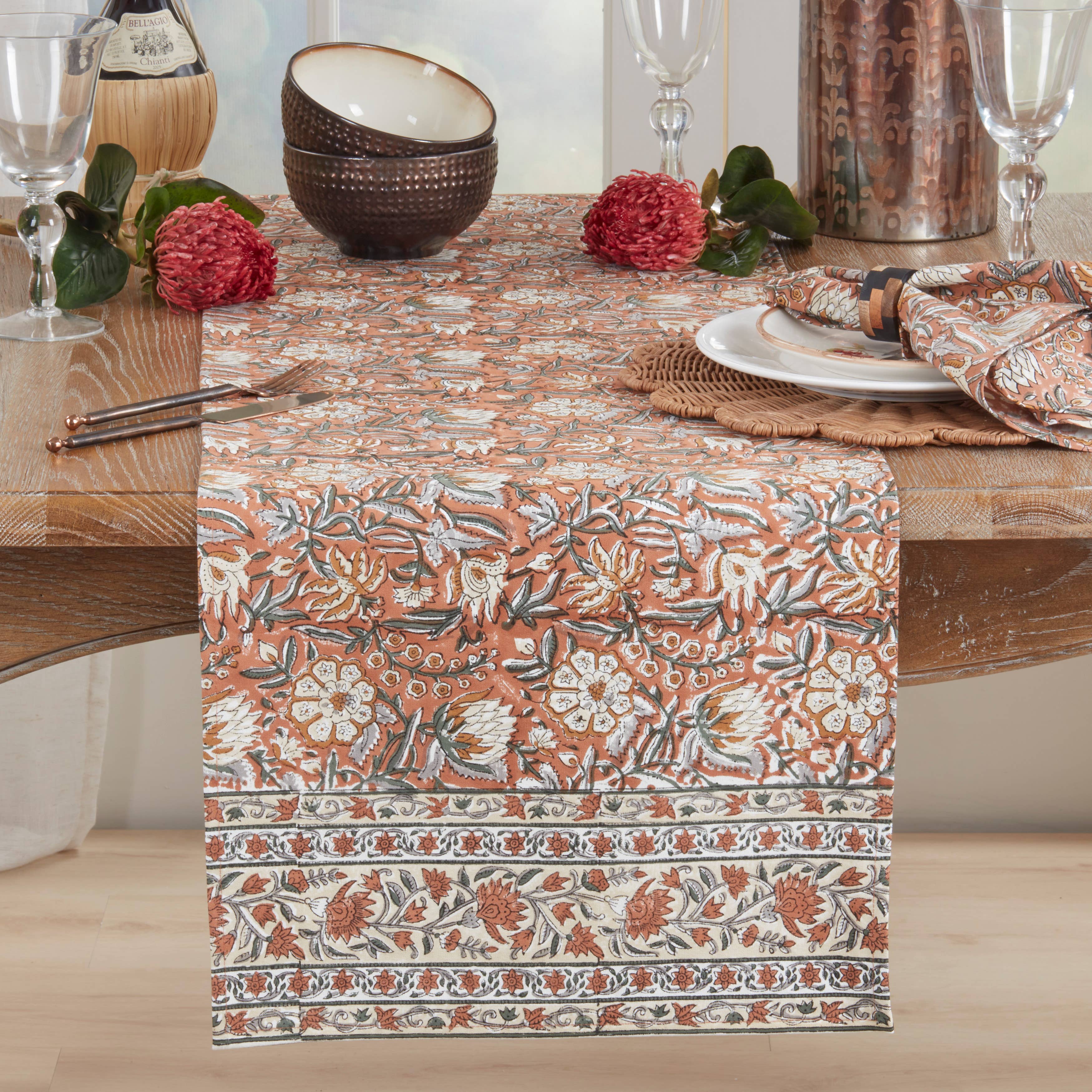 Timeless Printed Floral Decorative Table Runner
