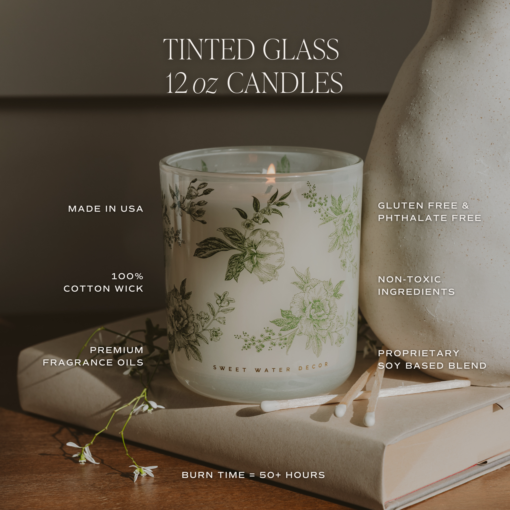 *NEW* Green Delft 12 oz Soy Candle - Home Decor