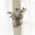 Pearl Bird Accent Wall Pocket Silver Metal