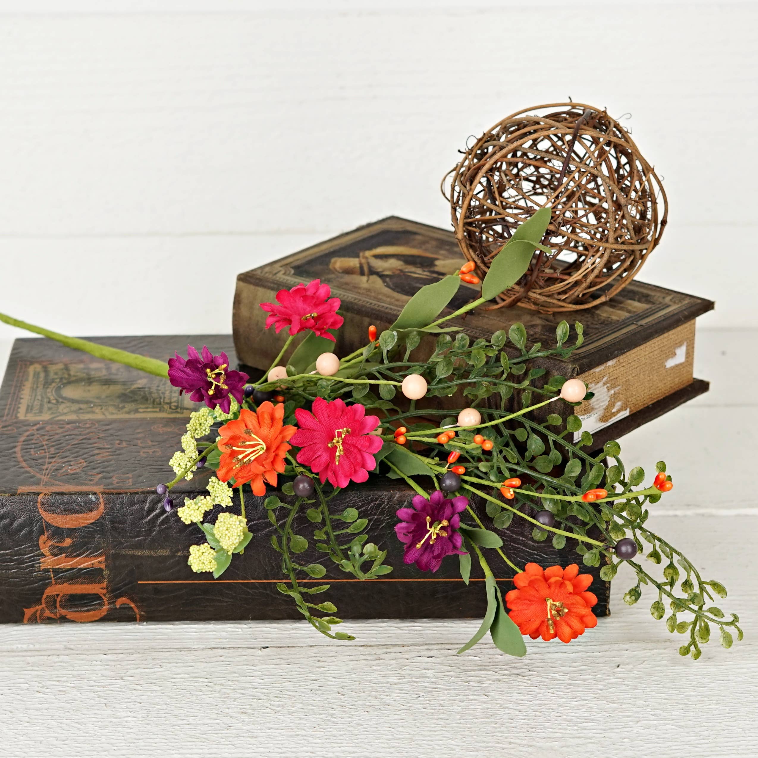 Bush-Mix Hibiscus with Boxwood 18"