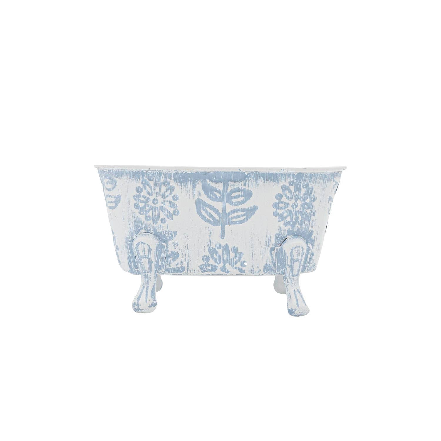 Claire Floral Bathtub Soap Dish Blue