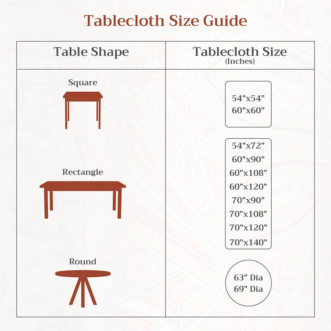 Tablecloths 100% Cotton - 3 Shapes - Faisan D'Automne