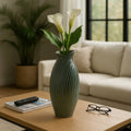 Ceramic Stylish Rubpert Contemporary Vase - Green, 16 in.