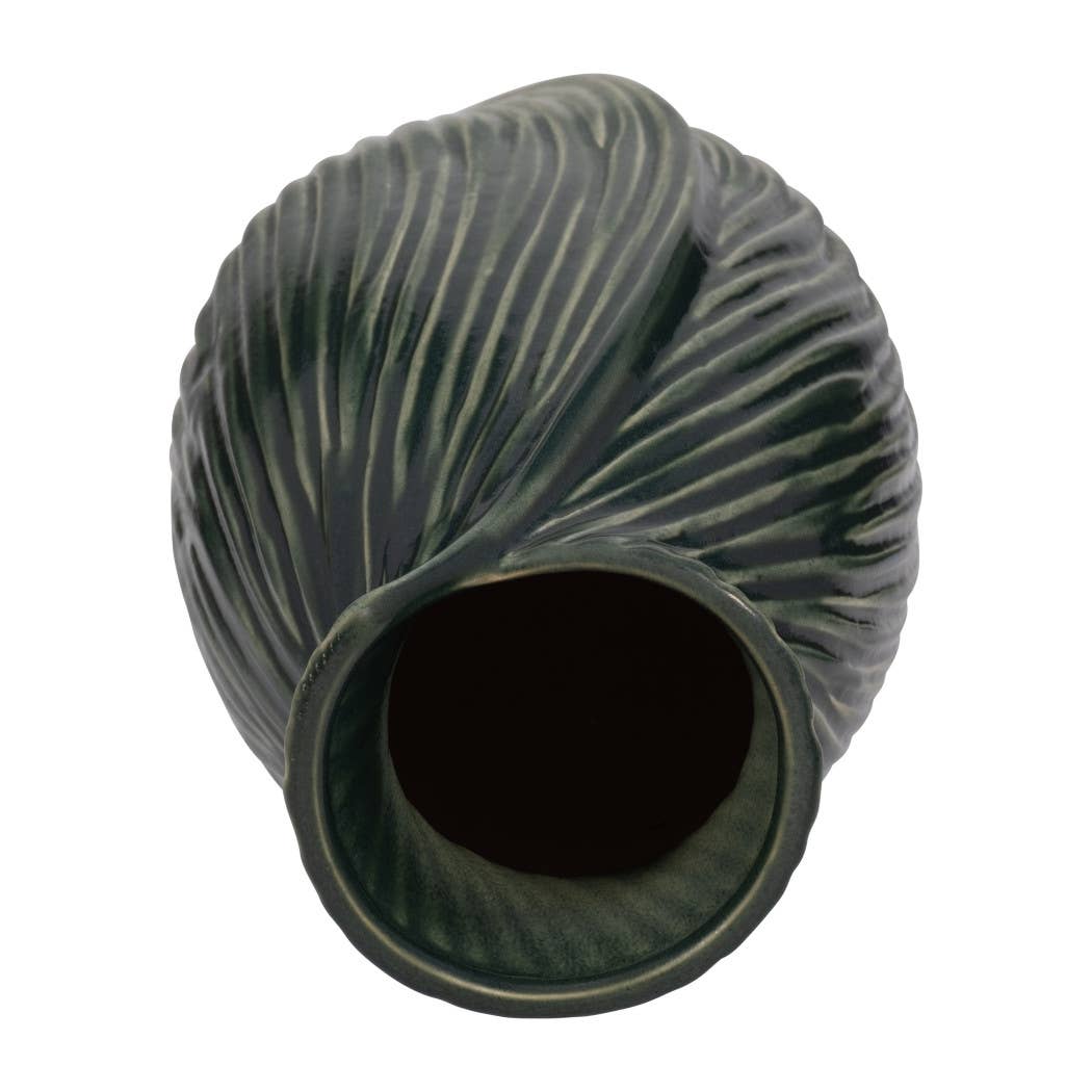Ceramic Stylish Rubpert Contemporary Vase - Green, 16 in.