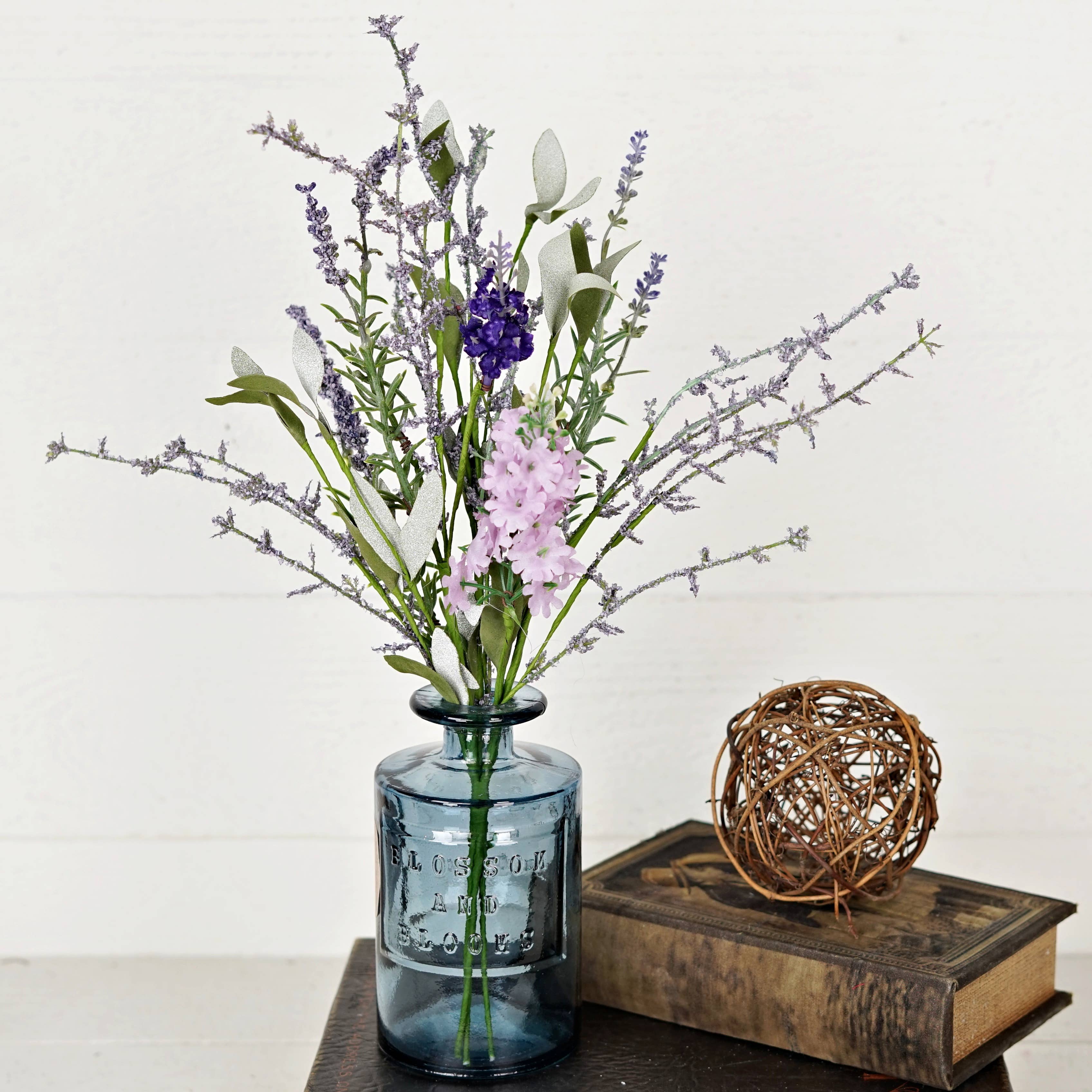 16" Bush-Spring Mix Lavender and Lilac, Spring Floral
