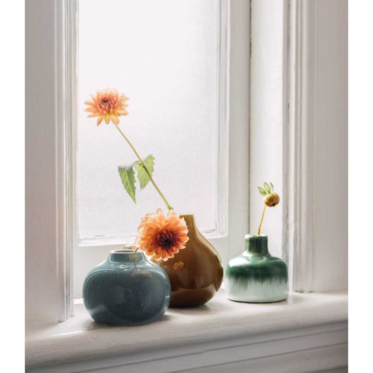 Moss Ceramic Bud Vase