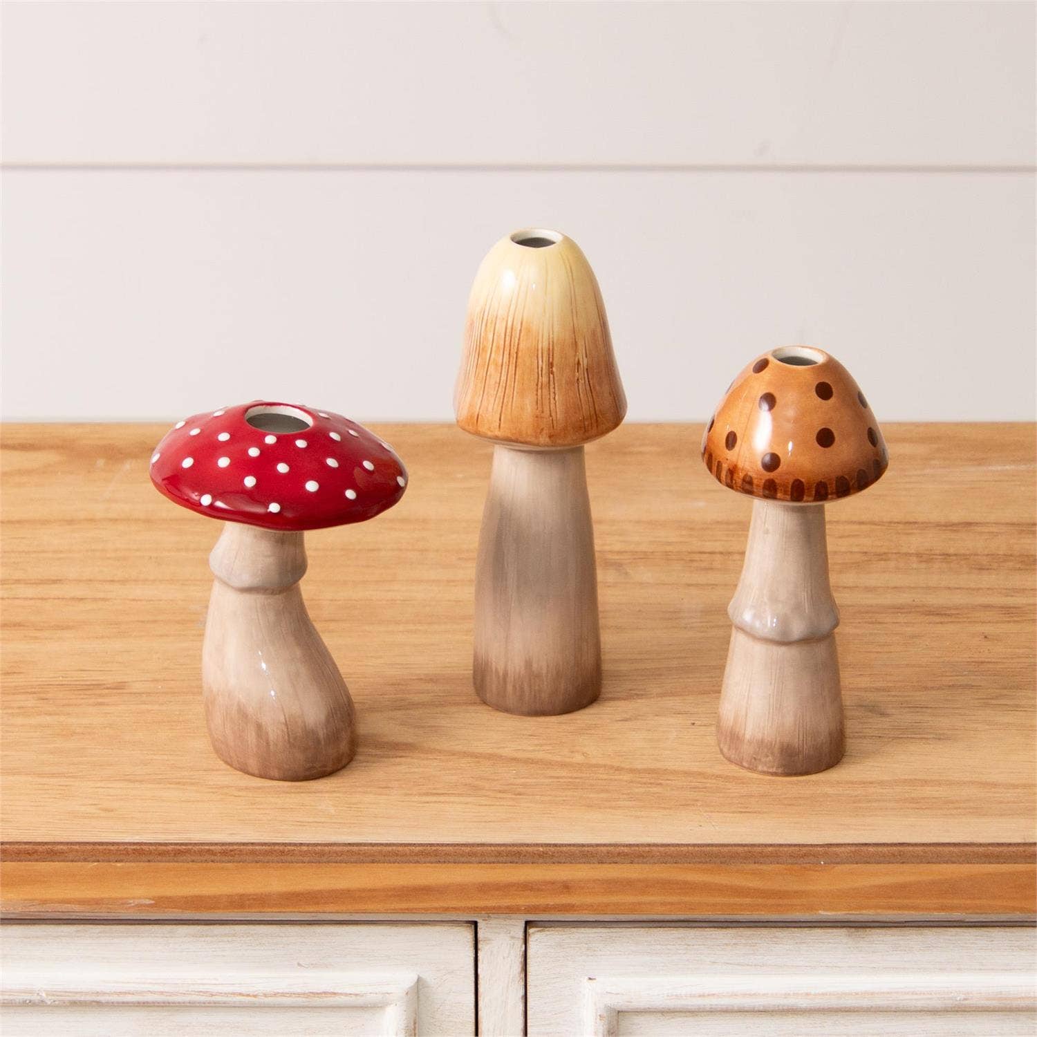 Mushroom Bud Vases (Pk/03 Ast)