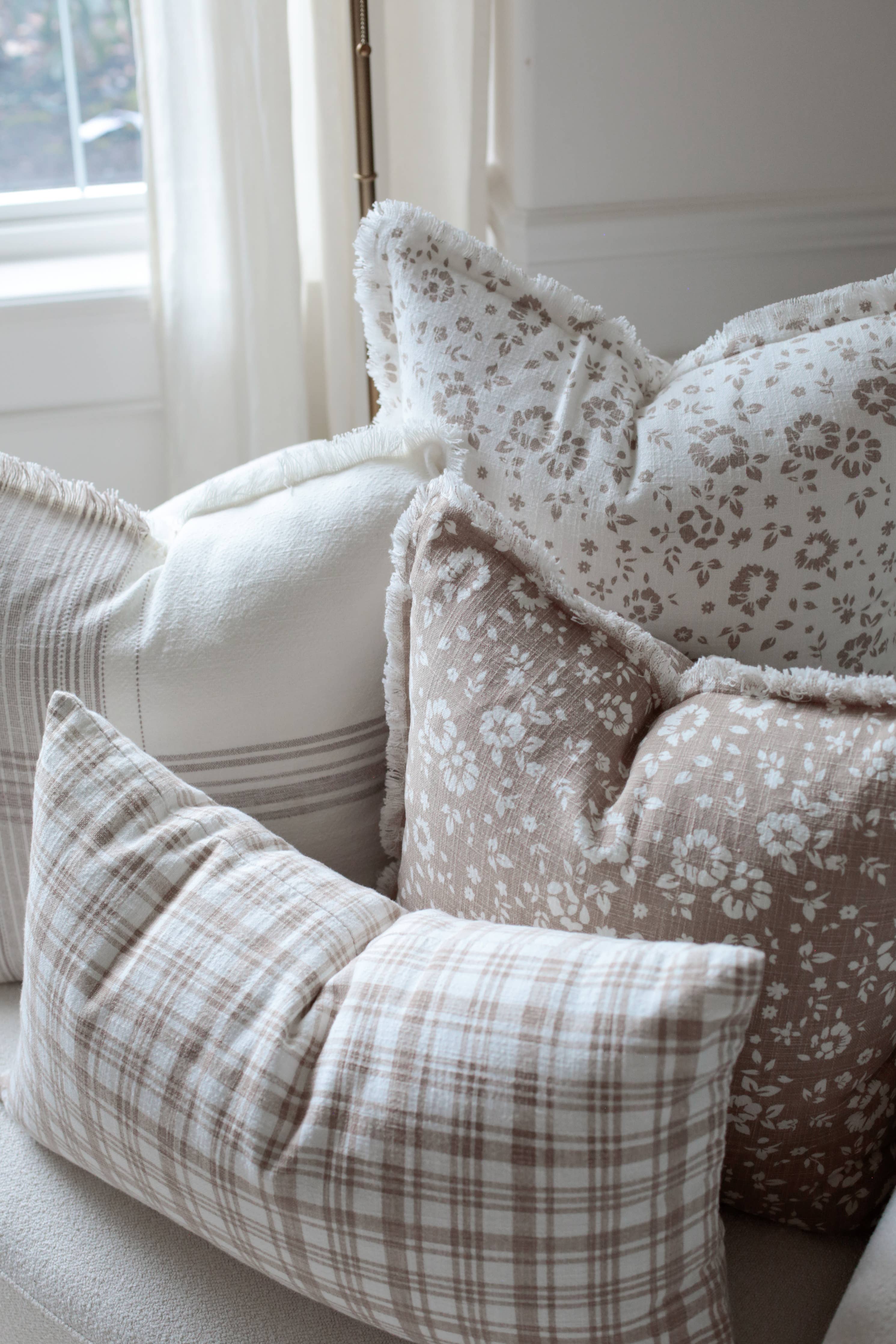 Brown Plaid Pillow Cover