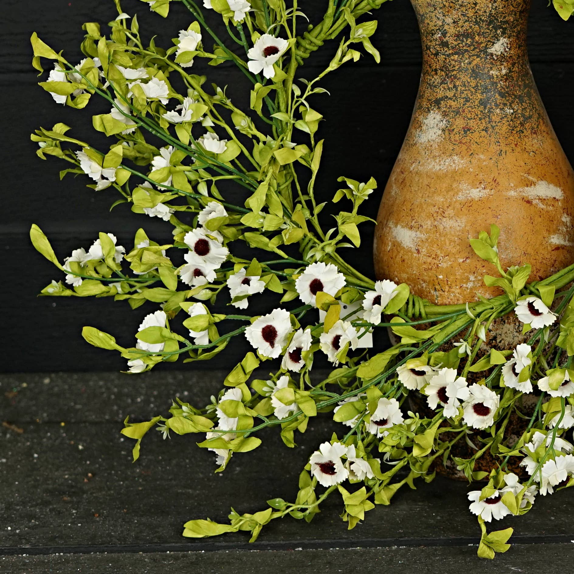 Cream Mountain Daisy Blossoms 20" -Wreath-Spring
