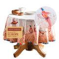 Tablecloths 100% Cotton - 3 Shapes - Faisan D'Automne