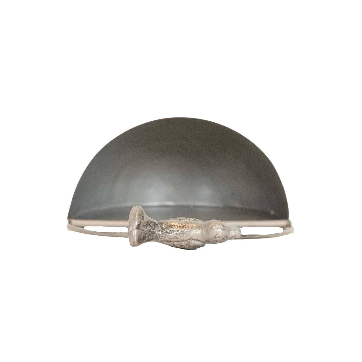 Pearl Bird Accent Wall Pocket Silver Metal
