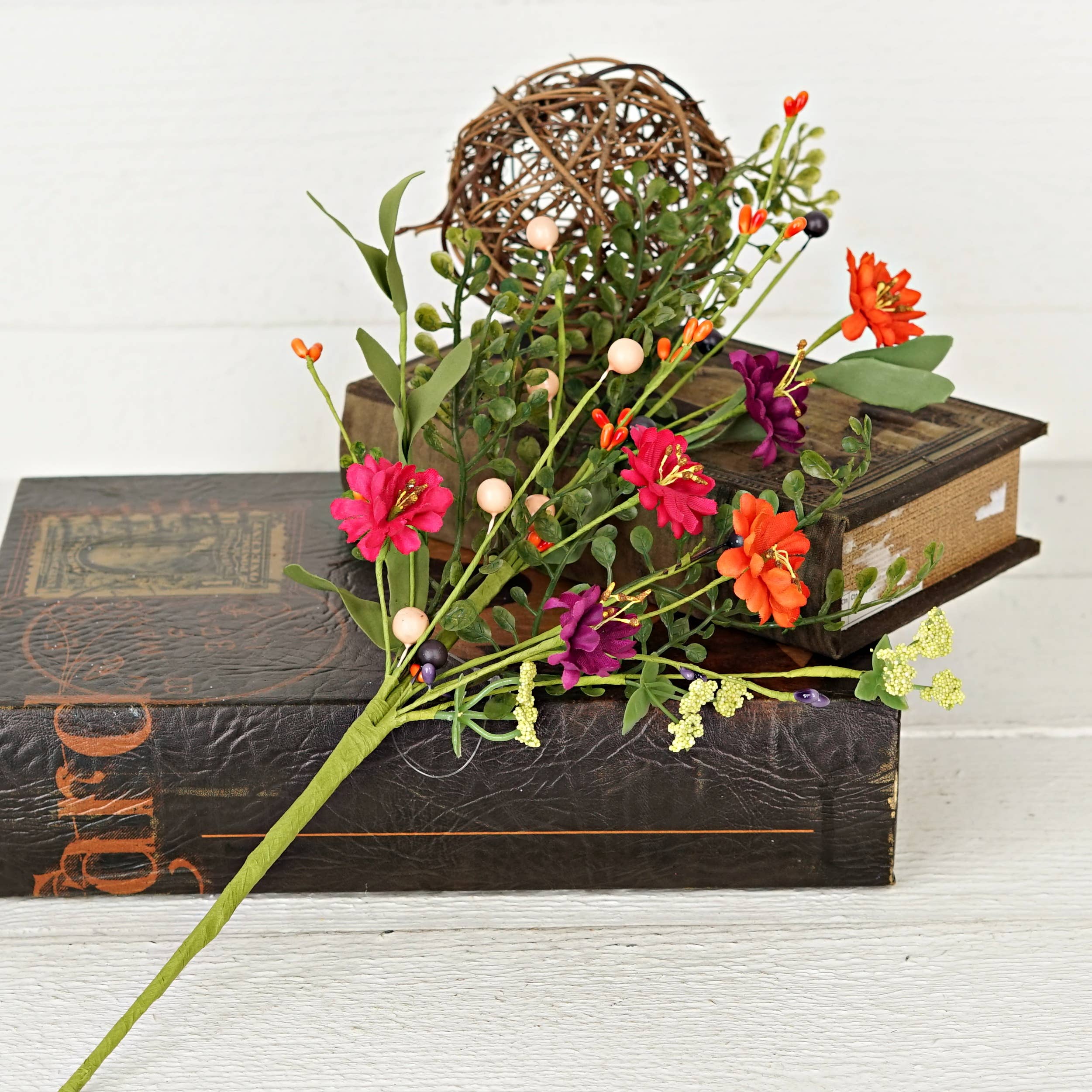Bush-Mix Hibiscus with Boxwood 18"