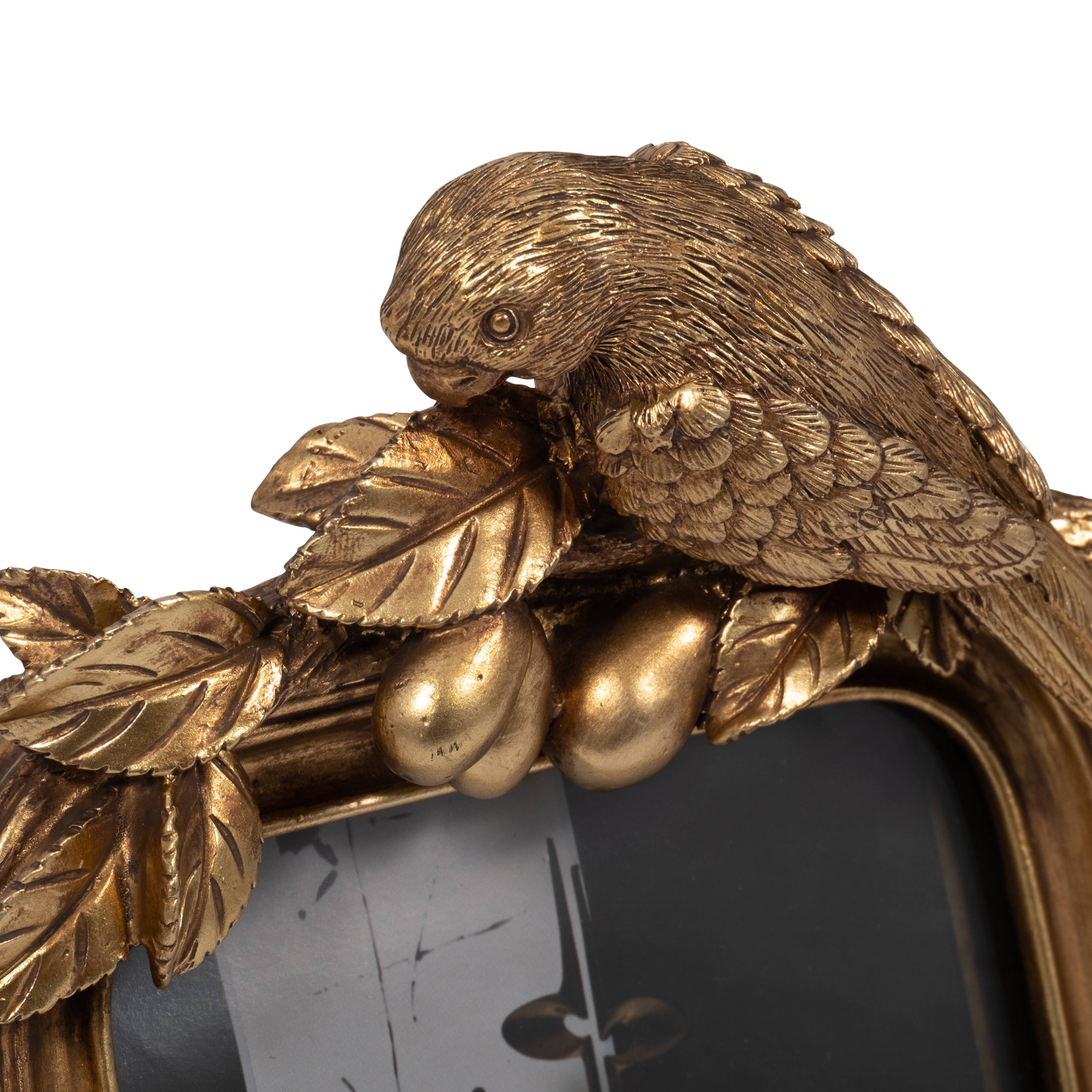Gold Bird Picture Frame | Boho Polyresin, 4×6 in.